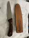 Vintage Western USA W84 Wood Handled Blade Hunting Knife And Orig Sheath