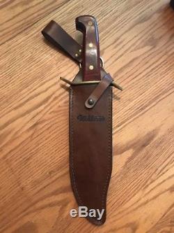Vintage Western W49 Bowie Hunting Fighting Camping Knife With Sheath Mint Cond