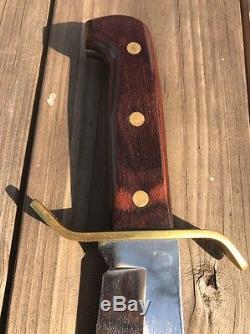 Vintage Western W49 E Hunting Fishing Bowie Knife WithLeather Sheath