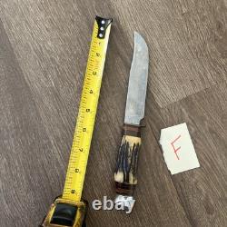 Vintage Whitby Stag Horn Handle Knife made in Solingen Germany With Sheath NICE