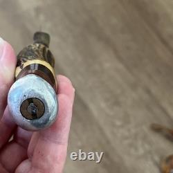 Vintage Whitby Stag Horn Handle Knife made in Solingen Germany With Sheath NICE