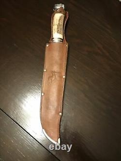 Vintage York Solingen Stag Handle 15 Hunting Knife With 10 Blade And Sheath