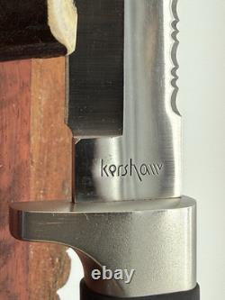 Vintage circa 2000 Kershaw 1020 Fixed Blade Knife withRubber Hdle & Sheath-353.26