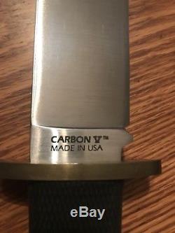 Vintage cold steel carbon V5 ventura calif. Usa trailmaster bowie hunting knife