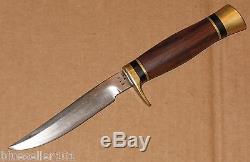 Vintage custom Ralph Bone hunting knife & Johnson sheath USA