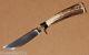 Vintage custom Ralph Bone stag handle hunting knife USA