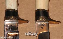 Vintage custom Ralph Bone stag handle hunting knife USA
