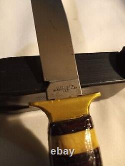 Vintage northwoods Gladstone Mich custom stag knife with sheath very NICE