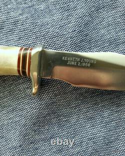 Vintage'rare' Randall Knife Model 8-4.'bird & Trout'. Low's' Blade Stamp