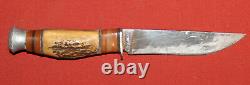 Vintage stainless steel hunting knife