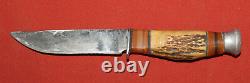 Vintage stainless steel hunting knife