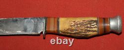 Vintage stainless steel hunting knife