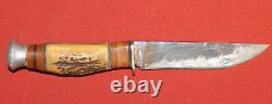 Vintage stainless steel hunting knife