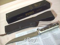 VintagePUMAORIGINAL BOWIEHUNTING KNIFE withBOX, SHEATH & CERTIFICATIONUNUSED