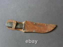 Vtg (1910) Union Cutlery Co KA-BAR- Hunting knife & sheath