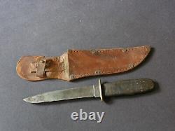 Vtg (1910) Union Cutlery Co KA-BAR- Hunting knife & sheath