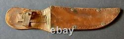 Vtg (1910) Union Cutlery Co KA-BAR- Hunting knife & sheath