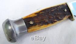 Vtg. 1932-40 CASE Stag Handle Hunting Knife # 557 with Orig. Sheath
