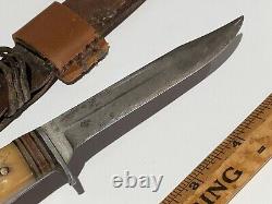 Vtg 1935-50 Western Boulder Colo. Pat'd Made In USA Bird Trout Hunting Knife L48