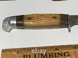 Vtg 1935-50 Western Boulder Colo. Pat'd Made In USA Bird Trout Hunting Knife L48