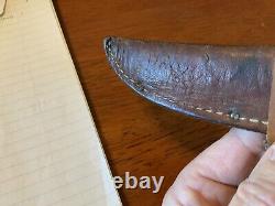 Vtg 1935-50 Western Boulder Colo. Pat'd Made In USA Bird Trout Hunting Knife L48