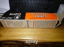 Vtg 1960s/70s MARBLES NO. 49-WT SPORTMEN'S KNIFE Antique Fixed Blade RARE IN BOX