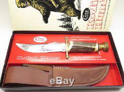Vtg 1980 Case XX Kodiak Hunter Stag Fixed Blade Bowie Hunting Knife 10 Dot & Box