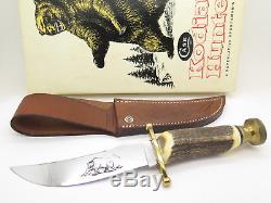 Vtg 1980 Case XX Kodiak Hunter Stag Fixed Blade Bowie Hunting Knife 10 Dot & Box