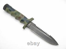 Vtg 1980s Explorer Camo Wilderness Fixed 6 Blade Attack Survival Camp Knife