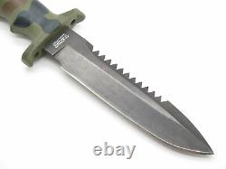 Vtg 1980s Explorer Camo Wilderness Fixed 6 Blade Attack Survival Camp Knife