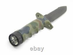 Vtg 1980s Explorer Camo Wilderness Fixed 6 Blade Attack Survival Camp Knife