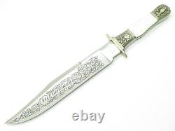 Vtg 1980s Parker Tak Fukuta Seki Japan Self Defender Pearl Fixed Bowie Knife