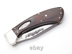 Vtg 1981 Case XX Sidewinder Folding Hunter Locking Knife Pat Pend 9 Dot & Sheath