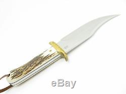 Vtg 1988 Buck 905 Mountain Man Custom Shop Sambar Stag Fixed Bowie Hunting Knife