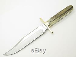 Vtg A. Wright & Son Sheffield England Stag Fixed Blade Bowie Hunting Knife