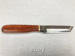 Vtg Anza USA Carbon Steel Fixed Blade File Knife 8 Length Leather Sheath Rare