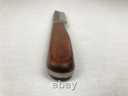 Vtg Anza USA Carbon Steel Fixed Blade File Knife 8 Length Leather Sheath Rare
