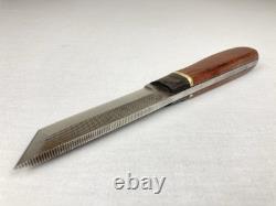 Vtg Anza USA Carbon Steel Fixed Blade File Knife 8 Length Leather Sheath Rare