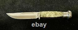 Vtg Case fixed blade knife rare green celluloid handle Withsheath minty