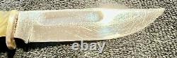 Vtg Case fixed blade knife rare green celluloid handle Withsheath minty