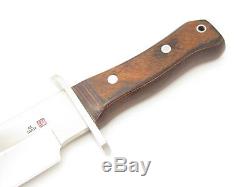Vtg Early Al Mar Seki Japan 4009 Alaskan Bowie Fixed Blade Knife Coffin Handle