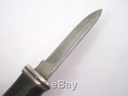 Vtg HTF 1967 Buck Knife 116 Caper 3.25 Fixed Blade Black Handle Hunting USA