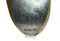 Vtg Hasselbring HC Sterling Silver Stag Horn Carving Knife & Fork Set Stamped SS