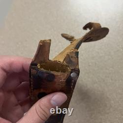 Vtg Henley & Co Solingen Germany Fixed Blade Knife Camping Scene Blade Stag