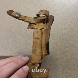 Vtg Henley & Co Solingen Germany Fixed Blade Knife Camping Scene Blade Stag