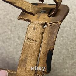 Vtg Henley & Co Solingen Germany Fixed Blade Knife Camping Scene Blade Stag