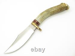 Vtg Hess Knifeworks Gladstone Michigan USA Stag Hunting Fixed 4.25 Blade Knife