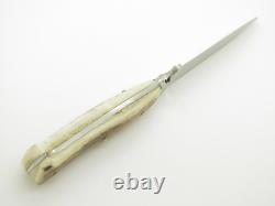 Vtg Linder Messer Rehwappen Solingen Germany Stag Fixed Blade Saw Hunting Knife