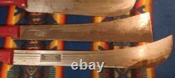 Vtg Martindale Birmingham Fixed Blade Machete Bowie Crocodile Knife Lot Of 4