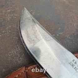 Vtg Merle W. Seguine / Ken Walker Fixed Blade Bone Handle Hunting Knife with Case